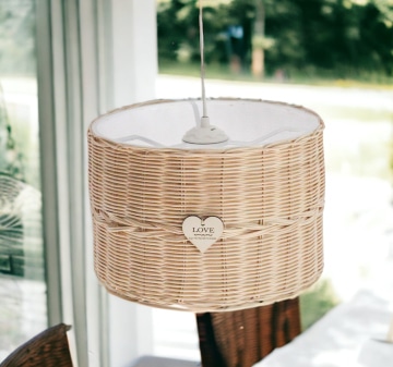 Rattan Chandelier - Stylish Lighting Solution with 30 cm Diameter