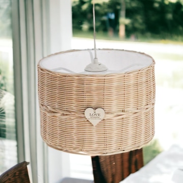 Rattan Chandelier - Stylish Lighting Solution with 30 cm Diameter